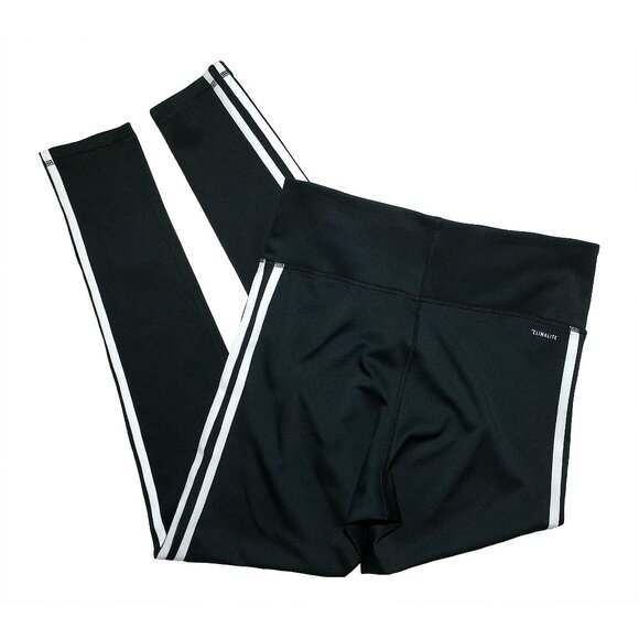 NWOT Adidas Climalite Black High-Waisted Performance 3-Stripes 7/8 Leggings Sz M - Picture 6 of 9